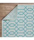 Loomaknoti Breyleigh Chendler Cream/Blue EB001 5 ft. 3 in. X 7 ft. 3 in. Rectangle Rug