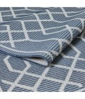 Loomaknoti Breyleigh Chendler Blue/Cream EB001 5 ft. 3 in. X 7 ft. 3 in. Rectangle Rug