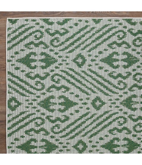 Loomaknoti Breyleigh Calitrah Cream/Green EB005 2 ft. X 3 ft. Rectangle Rug