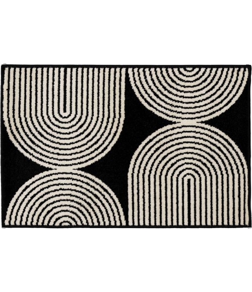 Loomaknoti Tecopa Milburm Black/White Rug ETR05BLW20 3 ft. 3” X 5 ft. 3” Rectangle - Rugs Town Loomaknoti Tecopa Milburm Black/White ETR05BLW20 3 ft. 3” X 5 ft. 3” Rectangle Rug