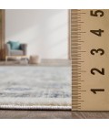 Loomaknoti Kehleigh Awester Cream/Blue EK018 2 ft. X 3 ft. Rectangle Rug