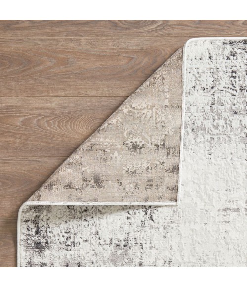 Loomaknoti Aysal Athna Gray/Cream EAY003 4 ft. X 6 ft. Rectangle Rug