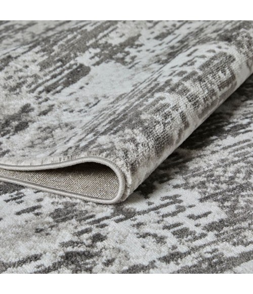 Loomaknoti Rhane Afrey Gray/Cream Rug ER008 6 ft. 7” X 9 ft. 2” Rectangle - Rugs Town Loomaknoti Rhane Afrey Gray/Cream ER008 6 ft. 7” X 9 ft. 2” Rectangle Rug