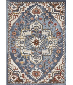 Loomaknoti Alsbrooke Zailorn Blue/Cream EA006 5 ft. 3 in. X 7 ft. 3 in. Rectangle Rug