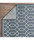 Loomaknoti Breyleigh Chendler Blue/Cream EB001 5 ft. 3 in. X 7 ft. 3 in. Rectangle Rug