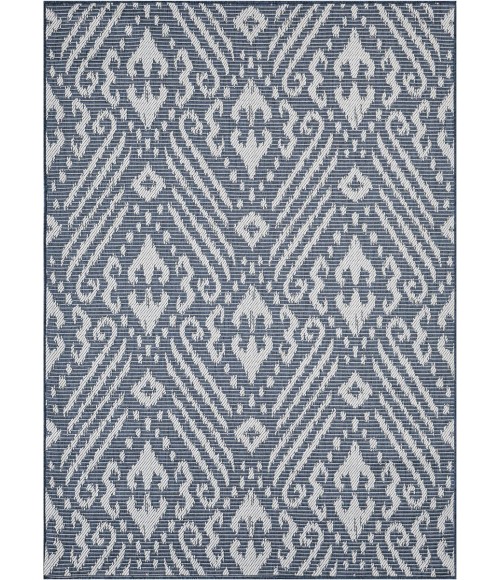 Loomaknoti Breyleigh Calitrah Blue/Cream EB005 5 ft. 3 in. X 7 ft. 3 in. Rectangle Rug