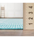 Loomaknoti Breyleigh Chendler Teal/Cream EB001 5 ft. 3 in. X 7 ft. 3 in. Rectangle Rug