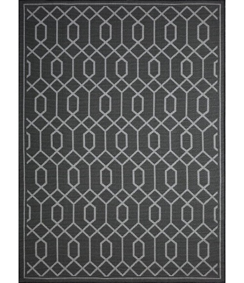 Loomaknoti Breyleigh Chendler Gray/Gray EB001 6 ft. 7 in. X 9 ft. 2 in. Rectangle Rug