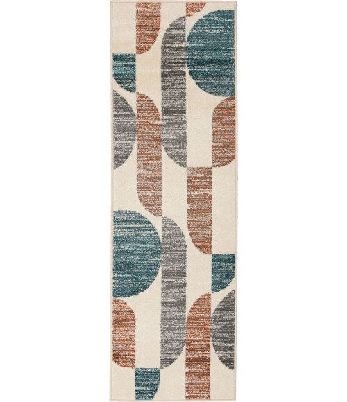 Loomaknoti Tecopa Trayza White/Gray Rug ETR20WG12 2 ft. X 6 ft. 7” Rectangle - Rugs Town Loomaknoti Tecopa Trayza White/Gray ETR20WG12 2 ft. X 6 ft. 7” Rectangle Rug