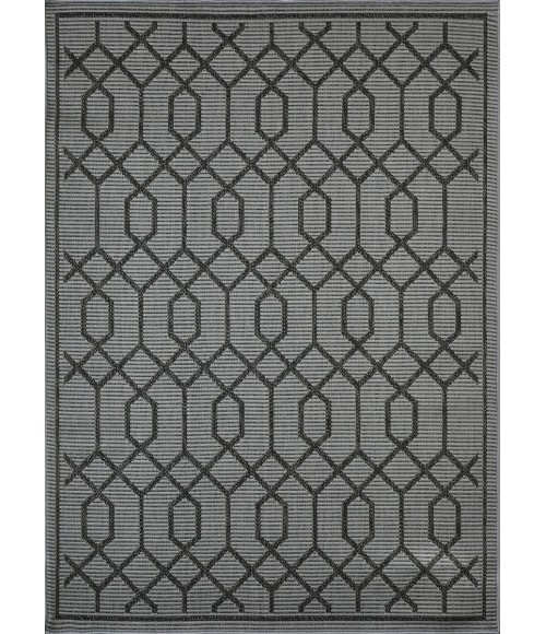Loomaknoti Breyleigh Chendler Gray/Gray EB001 5 ft. 3 in. X 7 ft. 3 in. Rectangle Rug