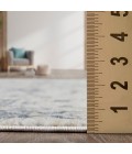 Loomaknoti Kehleigh Aylesh Cream/Blue EK016 9 ft. 10 in. X 12 ft. 10 in. Rectangle Rug