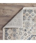 Loomaknoti Kehleigh Awester Cream/Blue EK018 2 ft. X 3 ft. Rectangle Rug