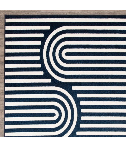 Loomaknoti Tecopa Sedvick Blue/White ETR06BWH55 5 ft. 3” X 7 ft. 3” Rectangle Rug