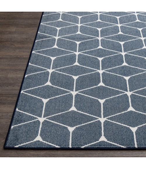 Loomaknoti Tecopa Shamid Blue/White ETR09BWH60 6 ft. 7” X 9 ft. 2” Rectangle Rug