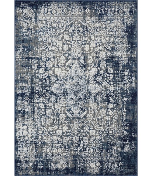 Loomaknoti Aysal Athna Cream/Blue EAY003 4 ft. X 6 ft. Rectangle Rug