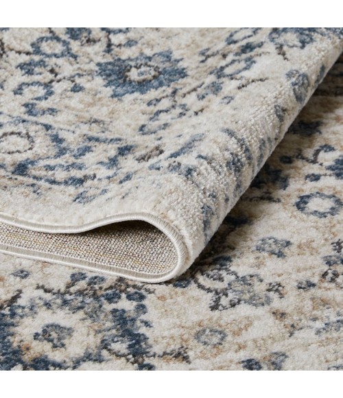 Loomaknoti Kehleigh Otindas Cream/Blue EK010 3 ft. 3 in. X 5 ft. 3 in. Rectangle Rug