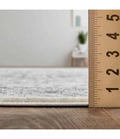 Loomaknoti Carleigh Armili Blue/Cream Rug ECW002 6 ft. 7 in. X 9 ft. 2 in. Rectangle - Rugs Town Loomaknoti Carleigh Armili Blue/Cream ECW002 6 ft. 7 in. X 9 ft. 2 in. Rectangle Rug