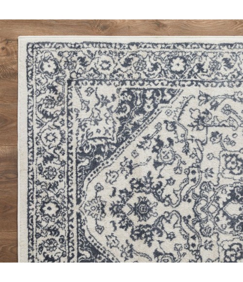 Loomaknoti Carleigh Armili Blue/Cream Rug ECW002 6 ft. 7 in. X 9 ft. 2 in. Rectangle - Rugs Town Loomaknoti Carleigh Armili Blue/Cream ECW002 6 ft. 7 in. X 9 ft. 2 in. Rectangle Rug