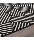Loomaknoti Tecopa Trenten Black/White Rug ETR12BLW85 9 ft. 10 in. X 12 ft. 10 in. Rectangle - Rugs Town Loomaknoti Tecopa Trenten Black/White ETR12BLW85 9 ft. 10 in. X 12 ft. 10 in. Rectangle Rug