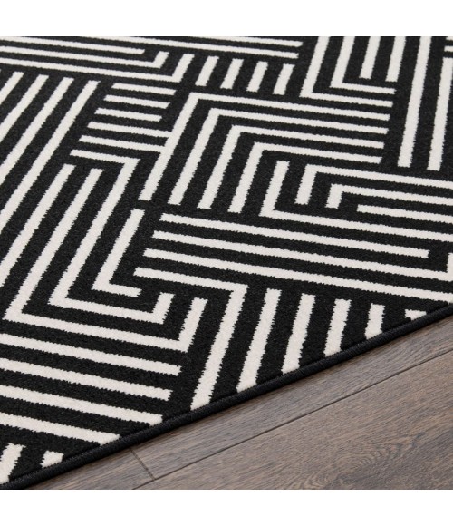 Loomaknoti Tecopa Trenten Black/White Rug ETR12BLW85 9 ft. 10 in. X 12 ft. 10 in. Rectangle - Rugs Town Loomaknoti Tecopa Trenten Black/White ETR12BLW85 9 ft. 10 in. X 12 ft. 10 in. Rectangle Rug