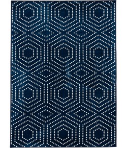Loomaknoti Tecopa Kaharie Blue/White ETR21BWH85 9 ft. 10 in. X 12 ft. 10 in. Rectangle Rug