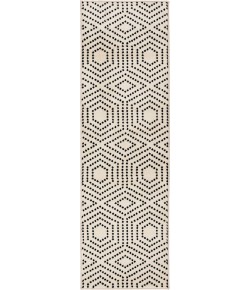 Loomaknoti Tecopa Kaharie White/Black ETR21WBK12 2 ft. 3 in. X 7 ft. 6 in. Rectangle Rug