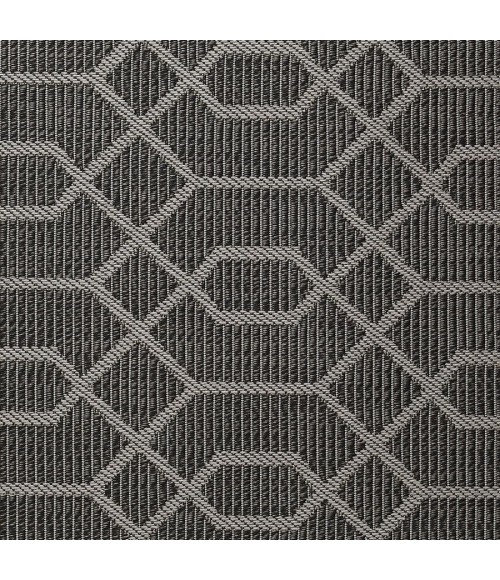 Loomaknoti Breyleigh Chendler Gray/Gray EB001 5 ft. 3 in. X 7 ft. 3 in. Rectangle Rug