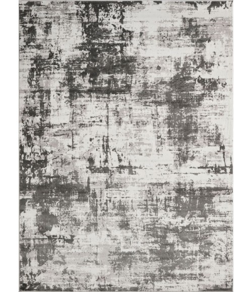 Loomaknoti Rhane Vearali Gray/Cream ER002 9 ft. 10 in. X 12 ft. 10 in. Rectangle Rug