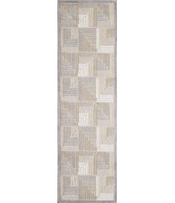 Central Oriental Fontana Halden Cream Area Rug 2 ft. 2 in. X 7 ft. 6 in. Rectangle