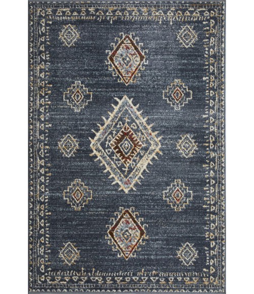 Loomaknoti Alsbrooke Temarnie Blue/Cream EA007 4 ft. X 6 ft. Rectangle Rug