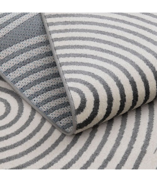 Loomaknoti Tecopa Milburm Gray/White Rug ETR05GRW12 2 ft. X 6 ft. 7” Rectangle - Rugs Town Loomaknoti Tecopa Milburm Gray/White ETR05GRW12 2 ft. X 6 ft. 7” Rectangle Rug