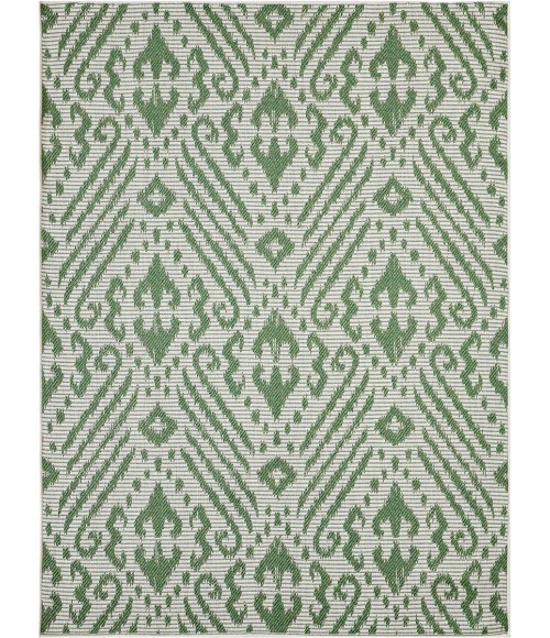 Loomaknoti Breyleigh Calitrah Cream/Green EB005 2 ft. X 3 ft. Rectangle Rug