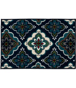 Loomaknoti Tecopa Turberry Blue/White ETR16BWH50 4 ft. X 6 ft. Rectangle Rug