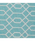 Loomaknoti Breyleigh Chendler Teal/Cream EB001 5 ft. 3 in. X 7 ft. 3 in. Rectangle Rug
