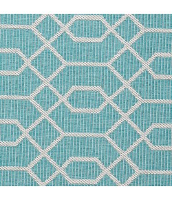 Loomaknoti Breyleigh Chendler Teal/Cream EB001 5 ft. 3 in. X 7 ft. 3 in. Rectangle Rug