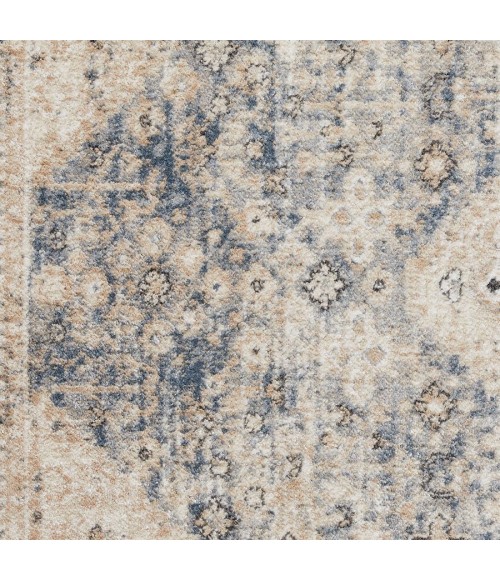 Loomaknoti Kehleigh Abagail Blue/Cream EK002 4 ft. X 6 ft. Rectangle Rug