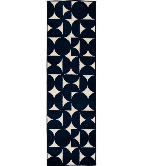 Loomaknoti Tecopa Sevella Blue/White Rug ETR07BWH12 2 ft. X 6 ft. 7” Rectangle - Rugs Town Loomaknoti Tecopa Sevella Blue/White ETR07BWH12 2 ft. X 6 ft. 7” Rectangle Rug