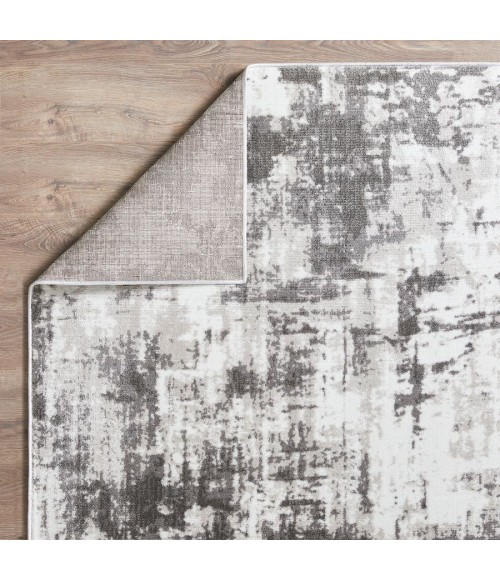 Loomaknoti Rhane Vearali Gray/Cream ER002 9 ft. 10 in. X 12 ft. 10 in. Rectangle Rug