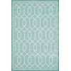 Loomaknoti Breyleigh Chendler Teal/Cream EB001 4 ft. X 6 ft. Rectangle Rug
