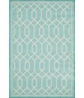 Loomaknoti Breyleigh Chendler Teal/Cream EB001 4 ft. X 6 ft. Rectangle Rug