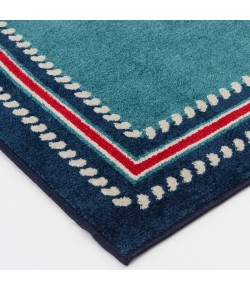 Central Oriental Trop Nautbordrop Tu/Sa Area Rug 6 ft. 7 in. X 9 ft. 6 in. Rectangle