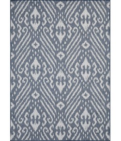 Loomaknoti Breyleigh Calitrah Blue/Cream EB005 5 ft. 3 in. X 7 ft. 3 in. Rectangle Rug