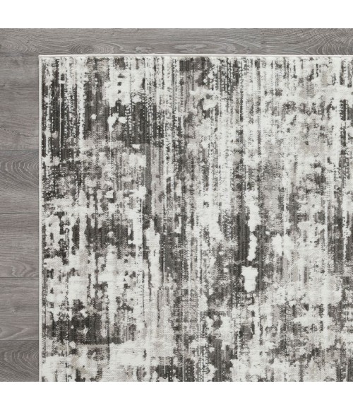 Loomaknoti Rhane Akason Gray/Cream ER009 7 ft. 10 in. X 9 ft. 10 in. Rectangle Rug