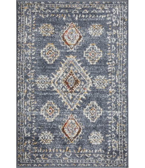 Loomaknoti Alsbrooke Temarnie Blue/Cream EA007 2 ft. X 3 ft. Rectangle Rug