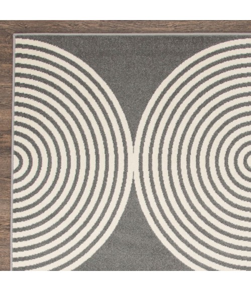 Loomaknoti Tecopa Milburm Gray/White Rug ETR05GRW12 2 ft. X 6 ft. 7” Rectangle - Rugs Town Loomaknoti Tecopa Milburm Gray/White ETR05GRW12 2 ft. X 6 ft. 7” Rectangle Rug