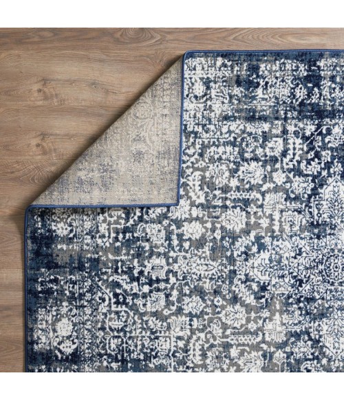 Loomaknoti Aysal Athna Cream/Blue EAY003 4 ft. X 6 ft. Rectangle Rug