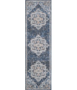 Central Oriental Orient Dorcie Bl/Dkg Area Rug 2 ft. 2 in. X 7 ft. 6 in. Rectangle