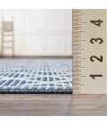 Loomaknoti Breyleigh Chendler Blue/Cream EB001 5 ft. 3 in. X 7 ft. 3 in. Rectangle Rug