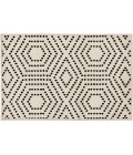 Loomaknoti Tecopa Kaharie White/Black Rug ETR21WBK08 2 ft. 3 in. X 3 ft. Rectangle - Rugs Town Loomaknoti Tecopa Kaharie White/Black ETR21WBK08 2 ft. 3 in. X 3 ft. Rectangle Rug