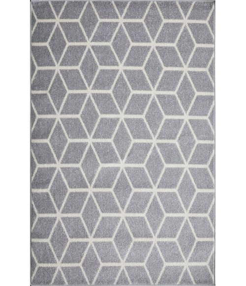 Loomaknoti Kissandrah Beraddo Gray/Cream EKI003 4 ft. X 6 ft. Rectangle Rug